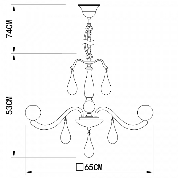 Подвесная люстра Arte Lamp SIGMA A3229LM-8WH