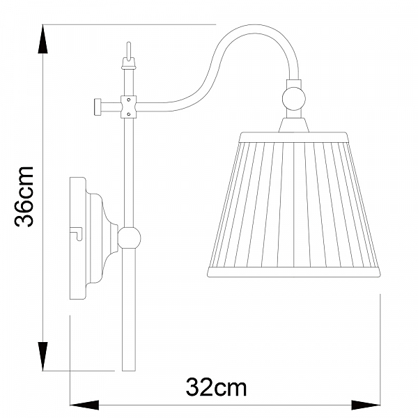 Бра Arte Lamp SEVILLE A1509AP-1PB