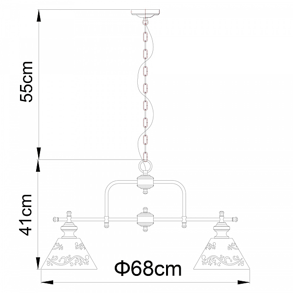 Подвесная люстра Arte Lamp KENSINGTON A1511LM-3PB