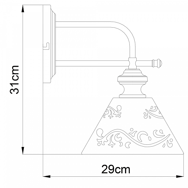 Настенное бра Arte Lamp KENSINGTON A1511AP-1WG