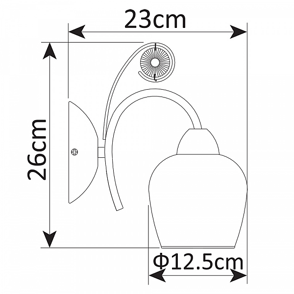 Настенное бра Arte Lamp MILLO A9549AP-1GO