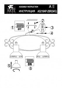 Светильник спот Arte Lamp FOCUS A5219AP-2BR