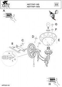 Настенное бра Arte Lamp A8777AP-1AB