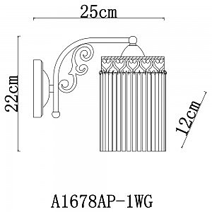 Настенное бра Arte Lamp TORRENTE A1678AP-1WG