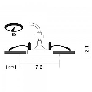 Встраиваемый светильник Arte Lamp A2103PL-1AB