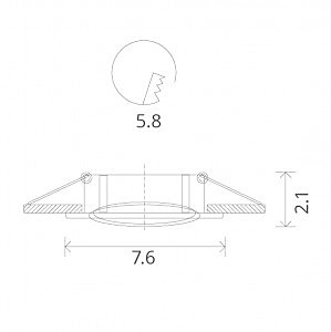 Встраиваемый светильник Arte Lamp A2103PL-1SS