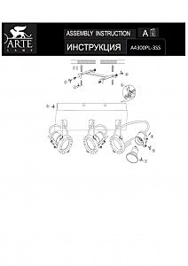 Светильник спот Arte Lamp A4300PL-3SS