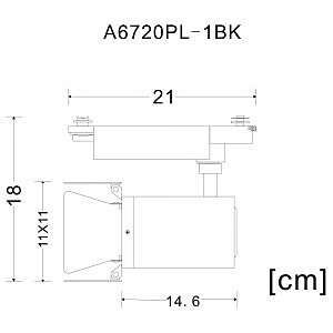 Трековый светильник Arte Lamp Track Lights A6720PL-1BK