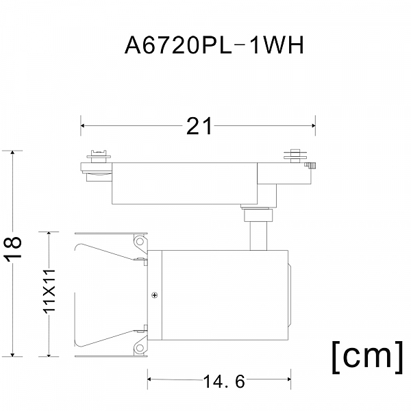 Трековый светильник Arte Lamp Track Lights A6720PL-1WH