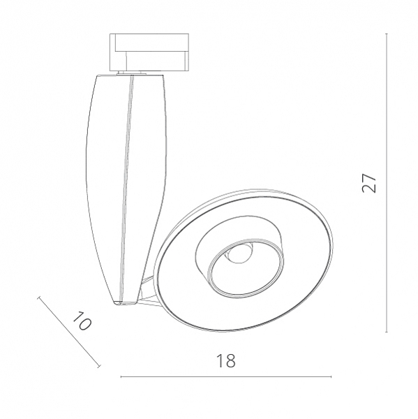 Трековый светильник Arte Lamp Track Lights A4235PL-1BK