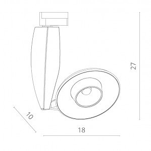 Трековый светильник Arte Lamp Track Lights A4235PL-1BK