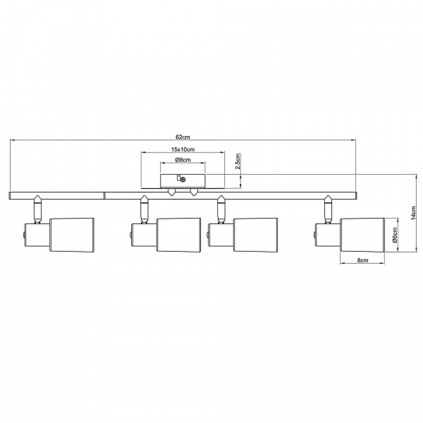 Светильник спот Arte Lamp CAVALLETTA A4510PL-4SS