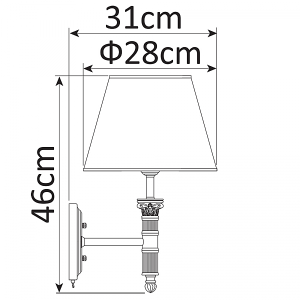 Бра Arte Lamp BUDAPEST A9185AP-1SG