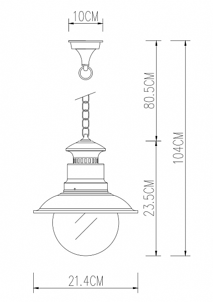 Уличный подвесной светильник Arte Lamp Amsterdam A1523SO-1WG