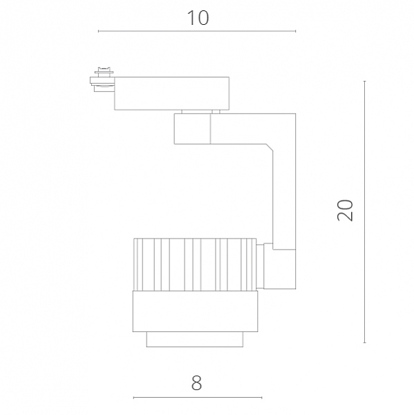 Трековый светильник Arte Lamp Vigile A1610PL-1WH