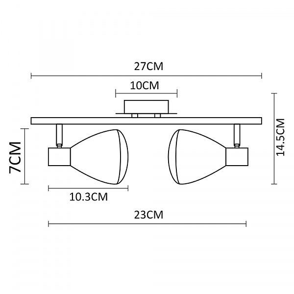 Светильник спот Arte Lamp Gioved A6008PL-2BK