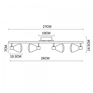 Светильник спот Arte Lamp Gioved A6008PL-4BK