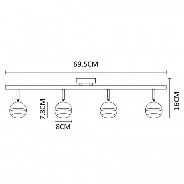 Светильник спот Arte Lamp Venerd A6009PL-4AB