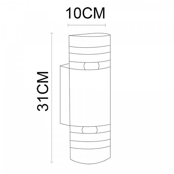 Уличный настенный светильник Arte Lamp Metro A8162AL-2BK