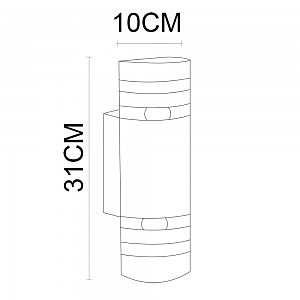 Уличный настенный светильник Arte Lamp Metro A8162AL-2BK