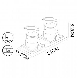 Карданный светильник Arte Lamp Privato A7007PL-2BK