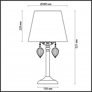 Настольная лампа Odeon Light Adriana 3922/1T