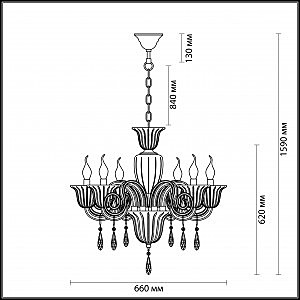 Подвесная люстра Odeon Light Ninfea 3950/6