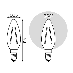 Светодиодная лампа Gauss 103801107