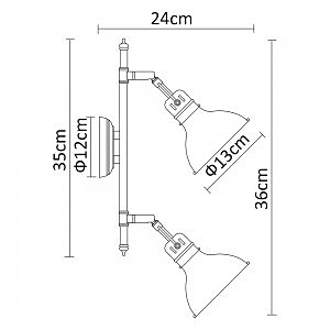 Светильник спот Arte Lamp Mark A1102AP-2AB