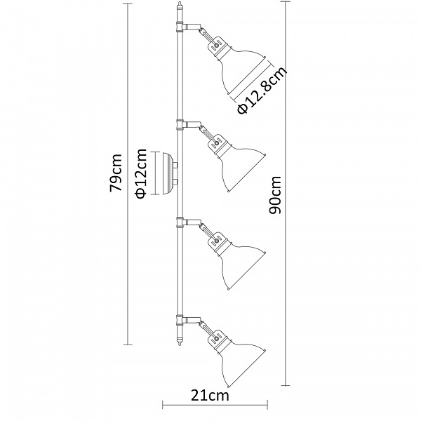 Светильник спот Arte Lamp Mark A1102PL-4AB