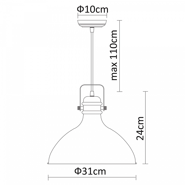 Светильник подвесной Arte Lamp Mark A1102SP-1AB