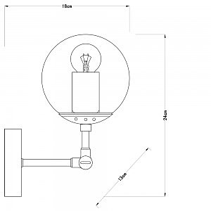 Настенное бра Arte Lamp Bolla A1664AP-1CC