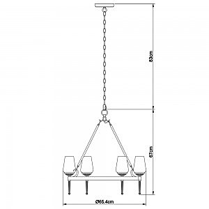 Подвесная люстра Arte Lamp Stefan A1722SP-6BA