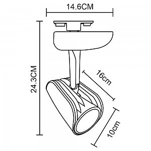 Трековый светильник Arte Lamp Lynx A3930PL-1BK