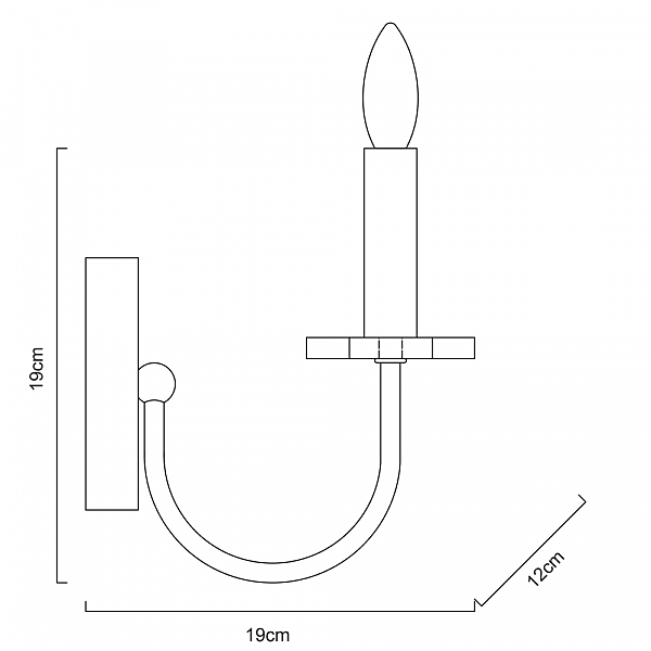 Настенное бра Arte Lamp Litizia A6062AP-1WH