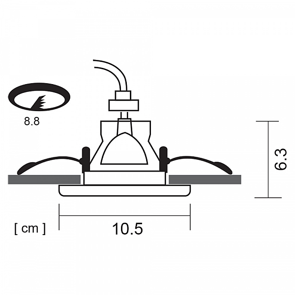 Встраиваемый светильник Arte Lamp Taurus A6663PL-1WH