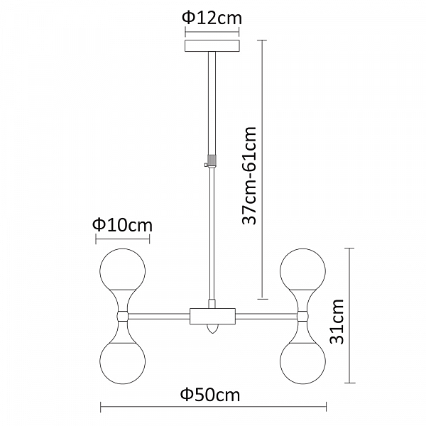 Люстра на штанге Arte Lamp Palla A9162LM-10CC