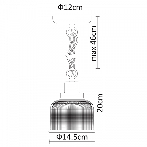 Светильник подвесной Arte Lamp Ricardo A9186SP-1CC