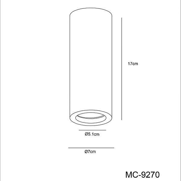 Накладной светильник Arte Lamp Tubo A9267PL-1WH