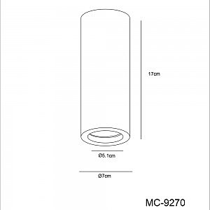 Накладной светильник Arte Lamp Tubo A9267PL-1WH