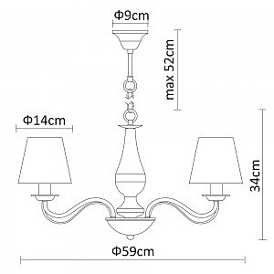 Подвесная люстра Arte Lamp Felicia A9368LM-5AB