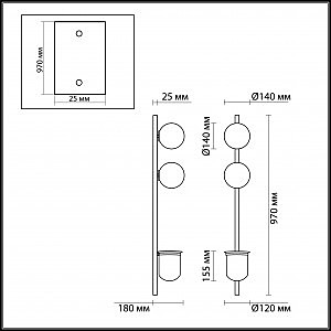 Настенный светильник Odeon Light Flower 4681/2WA