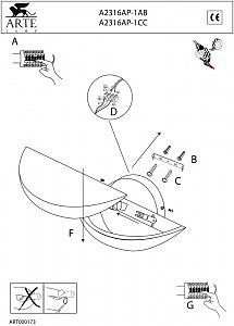 Светильник спот Arte Lamp INTERIOR A2316AP-1CC