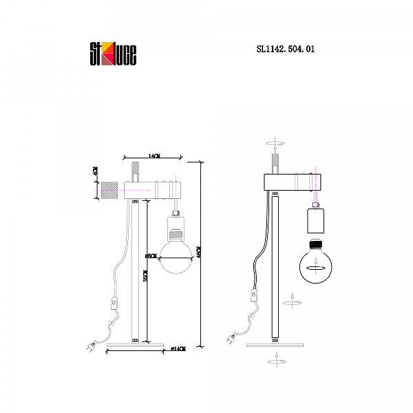 Настольная лампа Evoluce Bagetti SL1142.504.01