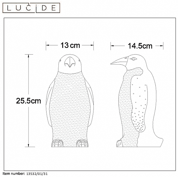 Детский ночник Lucide Pinguin 13532/01/31