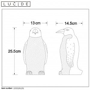 Детский ночник Lucide Pinguin 13532/01/31