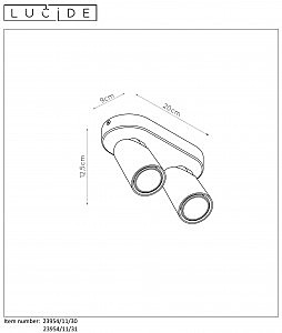 Светильник спот Lucide Xyrus 23954/11/30