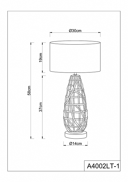 Настольная лампа Arte Lamp Taiyi A4002LT-1CC