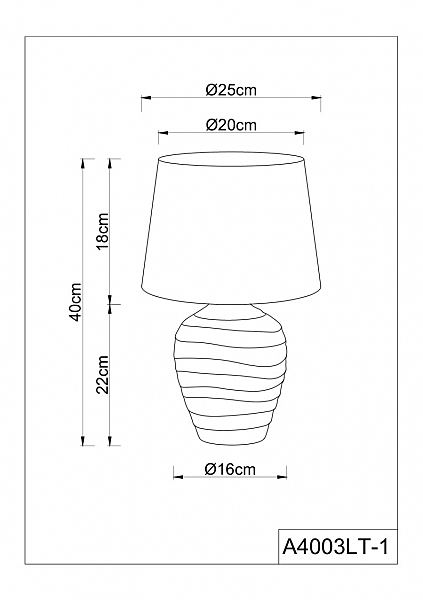 Настольная лампа Arte Lamp Korfu A4003LT-1CC