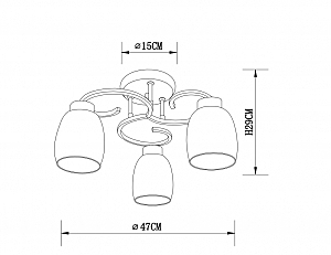 Потолочная люстра Arte Lamp Krit A4505PL-3BK